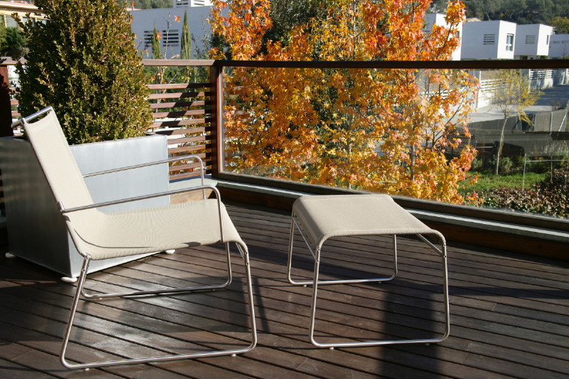 sillas exterior terraza de madera